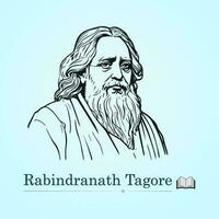 22 hon srabon, rabindranath tagore, srabon rabindranath vektor