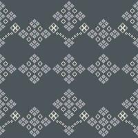 ethnisch geometrisch Stoff Muster Kreuz Stich.ikat Stickerei ethnisch orientalisch Pixel Muster Grün grau Hintergrund. abstrakt, vektor, illustration. Textur, Kleidung, Rahmen, Dekoration, Motive, Seide Hintergrund. vektor