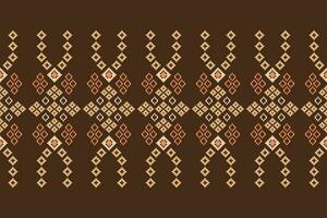 etnisk ikat tyg mönster geometrisk stil.afrikansk ikat broderi etnisk orientalisk mönster brun bakgrund. abstrakt, vektor, illustration.textur, kläder, ram, dekoration, matta, motiv. vektor