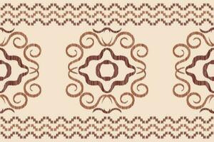 ethnisch Ikat Stoff Muster geometrisch Stil.afrikanisch Ikat Stickerei ethnisch orientalisch Muster Sahne Hintergrund. abstrakt, Vektor, Illustration. Textur, Kleidung, Rahmen, Dekoration, Teppich, Motiv. vektor