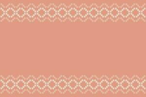 ethnisch Ikat Stoff Muster geometrisch Stil. Ikat Stickerei ethnisch orientalisch Muster Rose Gold Rosa Gold Hintergrund. abstrakt, Vektor, Illustration. Textur, Kleidung, Rahmen, Dekoration, Motiv Valentinstag. vektor