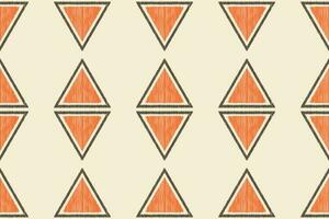 ethnisch Ikat Stoff Muster geometrisch Stil.afrikanisch Ikat Stickerei ethnisch orientalisch Muster braun Sahne Hintergrund. abstrakt, Vektor, Illustration. Textur, Kleidung, Rahmen, Dekoration, Teppich, Motiv. vektor