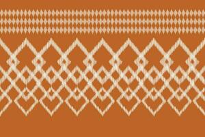 ethnisch Ikat Stoff Muster geometrisch Stil.afrikanisch Ikat Stickerei braun ethnisch orientalisch Muster braun Hintergrund. abstrakt, Vektor, Illustration. Textur, Tapete, Rahmen, Dekoration, Teppich, Motiv. vektor