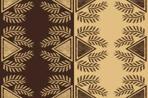 etnisk ikat tyg mönster geometrisk stil.afrikansk ikat broderi brun etnisk orientalisk mönster brun bakgrund. abstrakt, vektor, illustration.texture, tapeter, ram, dekoration, matta, motiv. vektor