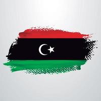 Libyen Flaggenpinsel vektor