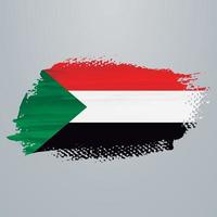 Sudan Flagge Pinsel vektor