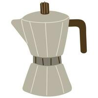 Kaffee Maschine Single süß auf ein Weiß Hintergrund Vektor Illustration