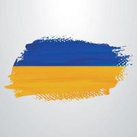 ukrainische flagge bürste vektor
