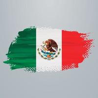 Mexiko Flaggenpinsel vektor