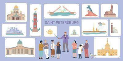 Heilige Petersburg eben Infografiken vektor