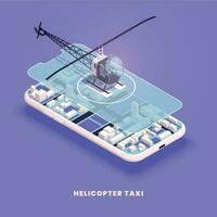 Hubschrauber Taxi isometrisch vektor