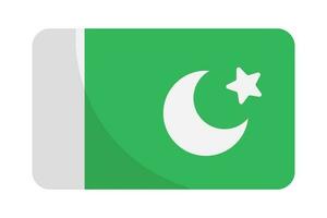 eben Design Flagge von Pakistan. Vektor. vektor