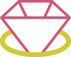 Diamant Symbol Vektor Illustration. eben Design Stil eps 10.