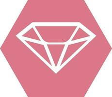 diamant ikon vektor illustration. platt design stil eps 10.