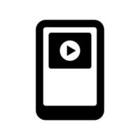 Handy, Mobiltelefon Video Symbol Vektor Symbol Design Illustration