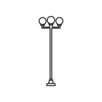 Straße Licht Vektor Symbol. Straße Beleuchtung Illustration unterzeichnen. Taschenlampe Symbol. Lampe Logo.