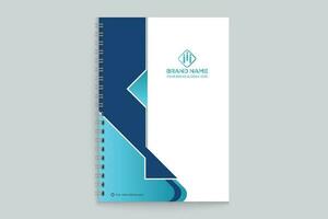 Blau Farbe Notizbuch Startseite Design vektor