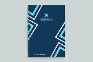 Notizbuch Startseite Design mit Blau Farbe vektor