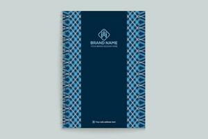 anteckningsbok omslag design med blå Färg vektor