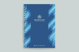blå Färg anteckningsbok omslag design vektor