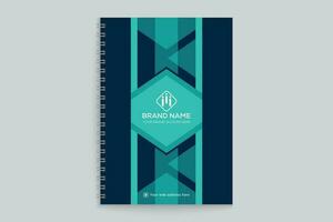 Blau Farbe Notizbuch Startseite Design vektor