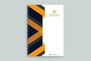 Orange elegant korporativ Notizbuch Startseite Design vektor