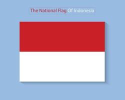 die Nationalflagge von Indonesien Vektordesign vektor