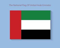Nationella flaggan för Förenade Arabemiraten vektor