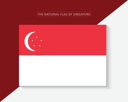 die nationalflagge von singapur vektor design