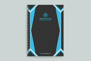 Notizbuch Startseite Design mit Blau Farbe vektor