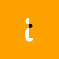 sauber modern kreativ t Logo Design. t Symbol Logo Monogramm mit frisch Gelb Thema vektor