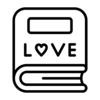 kärlek berättelse bok vektor ikon
