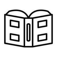 Vektorsymbol für offenes Buch vektor