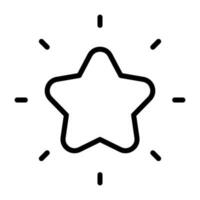 lysande stjärna vektor ikon