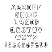 Vektor süßes Alphabet für Kinder. kann als Elemente für Ihr Design für Grußkarten, Kinderzimmer, Poster, Karten, Geburtstagsfeiern, Verpackungspapierdesign, Baby-T-Shirts verwendet werden