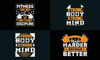 Beste Typografie t Hemd Design zum Fitnessstudio und Fitness Inspiration und Motivation vektor