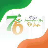 Unabhängigkeit Tag von Indien Vektor Vorlage