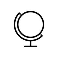 Globus Symbol im Linie Stil Design isoliert auf Weiß Hintergrund. kugelförmig Modell- von Erde. editierbar Schlaganfall. vektor