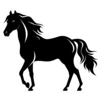 Pferd schwarz Silhouette mit Negativ Raum vektor