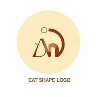 katt form logotyp vektor