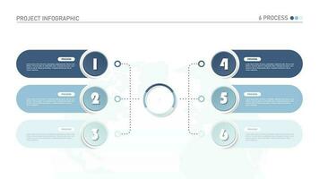 Infografik Prozess Design mit Symbole und 6 Optionen oder Schritte. vektor