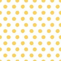Vektor abstrakt geometrisch nahtlos Muster mit Polka Punkt Ornament gemacht im Sommer- Gelb Farbe. Hand gezeichnet Hintergrund, wickeln, Hintergrund, Abdeckung, Stoff, Tuch, Textil- Design. Swatch