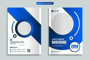 kreativ företags- företag broschyr bok omslag design mall i a4. kan vara anpassat till broschyrer, årlig rapporter, tidningar, affischer, företag presentationer, portföljer, flygblad vektor