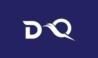alphabet buchstaben initialen monogramm logo dq, qd, d und q vektor