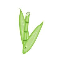Bambus Logo, Panda Essen Grün Pflanze Vektor, einfach minimalistisch Design, Illustration Element Vorlage vektor