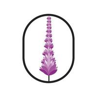 lavendel- logotyp, lila växt vektor, trädgård design, illustration symbol mall vektor