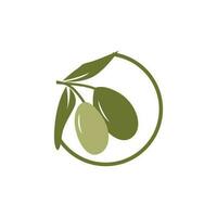 Olive Logo Design, Olive Öl Baum Vektor, einfach Illustration Vorlage vektor