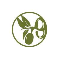 Olive Logo Design, Olive Öl Baum Vektor, einfach Illustration Vorlage vektor