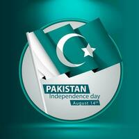 Feier von Pakistan Unabhängigkeit Tag vektor