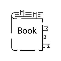 lesen Buch Bildung. Elektron, Audio- oder Handy, Mobiltelefon Buchzeile Symbol öffnen Buch. Vektor Illustration von zurück zu Schule, lehrreich Lieferungen.